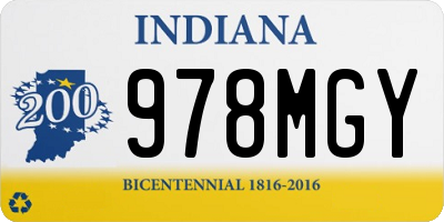 IN license plate 978MGY