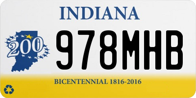 IN license plate 978MHB