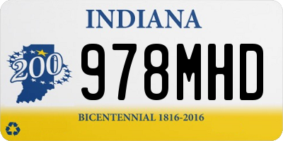 IN license plate 978MHD