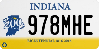 IN license plate 978MHE