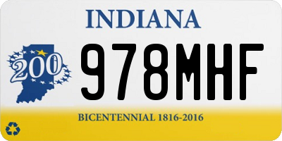 IN license plate 978MHF