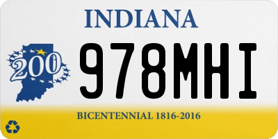 IN license plate 978MHI