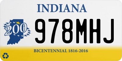 IN license plate 978MHJ