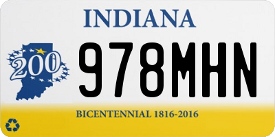 IN license plate 978MHN
