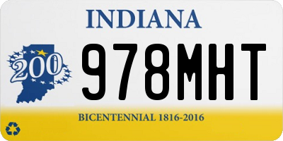 IN license plate 978MHT
