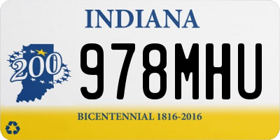 IN license plate 978MHU