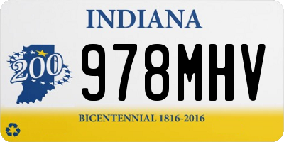 IN license plate 978MHV