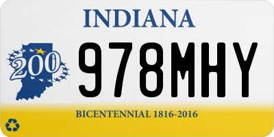 IN license plate 978MHY