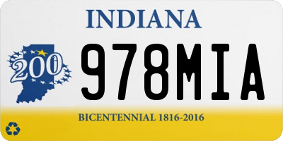 IN license plate 978MIA