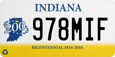 IN license plate 978MIF