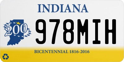IN license plate 978MIH