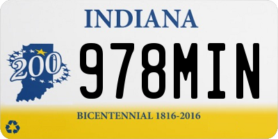 IN license plate 978MIN