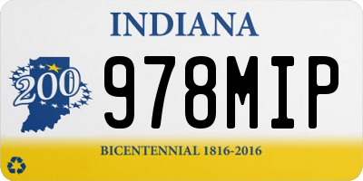 IN license plate 978MIP