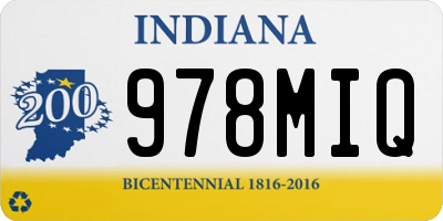 IN license plate 978MIQ