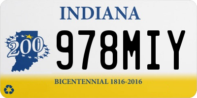 IN license plate 978MIY
