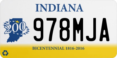 IN license plate 978MJA