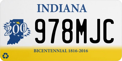IN license plate 978MJC