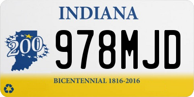 IN license plate 978MJD