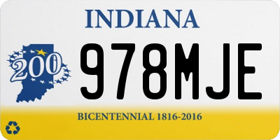 IN license plate 978MJE