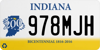 IN license plate 978MJH