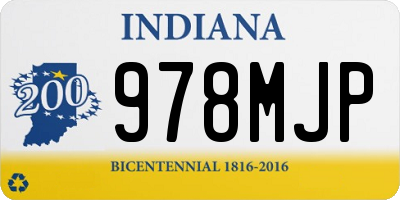 IN license plate 978MJP