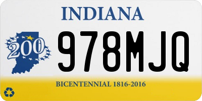 IN license plate 978MJQ
