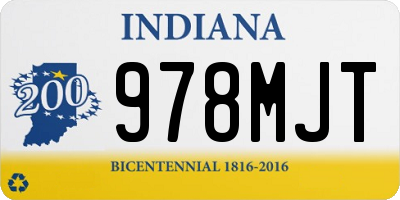 IN license plate 978MJT