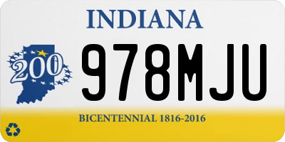 IN license plate 978MJU
