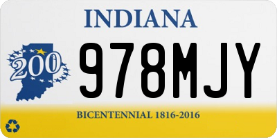 IN license plate 978MJY