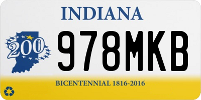IN license plate 978MKB