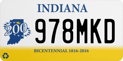 IN license plate 978MKD