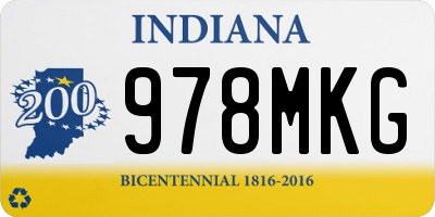 IN license plate 978MKG