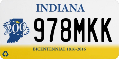 IN license plate 978MKK