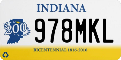 IN license plate 978MKL