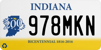 IN license plate 978MKN