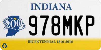 IN license plate 978MKP