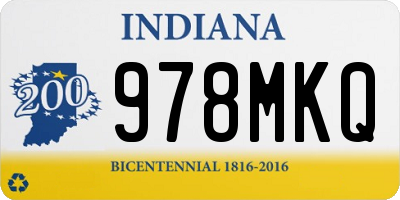 IN license plate 978MKQ