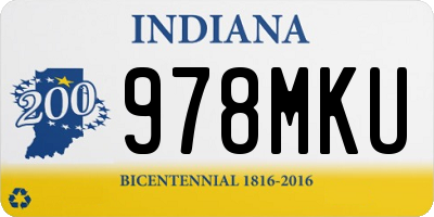 IN license plate 978MKU