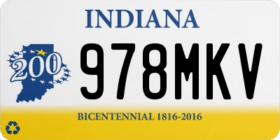 IN license plate 978MKV
