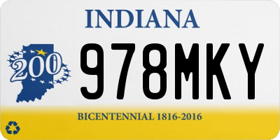 IN license plate 978MKY