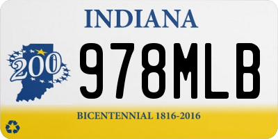 IN license plate 978MLB