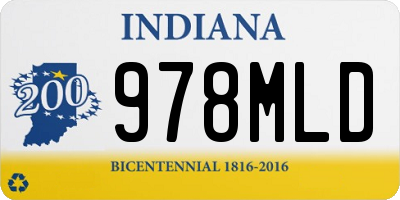 IN license plate 978MLD
