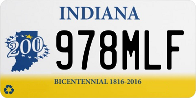 IN license plate 978MLF