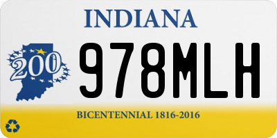 IN license plate 978MLH