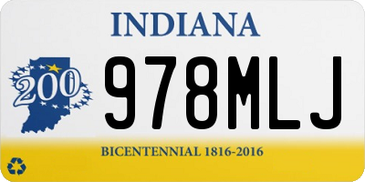 IN license plate 978MLJ