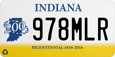 IN license plate 978MLR