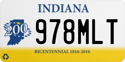IN license plate 978MLT
