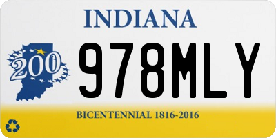 IN license plate 978MLY