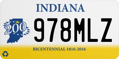 IN license plate 978MLZ