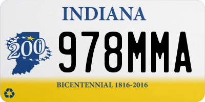 IN license plate 978MMA